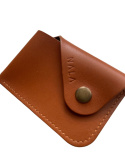 Cardholder - etui na karty, kolekcja "Kraków, karmelowy brąz, skóra naturalna